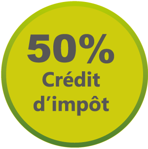 50% de crédit d'impôt